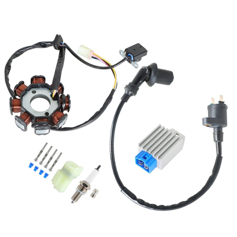 Silscvtt Ignition Coil Spark Plug Regulator Stator Replacement for Polaris