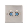 XLR Steel Socket Wallplate