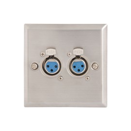 XLR Steel Socket Wallplate