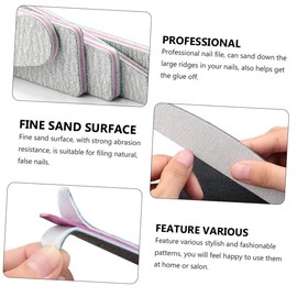 Minkissy 10pcs Double-Sided Nail Files for Women Random Design Manicure Pedicure Tools Washable Nail Buffering Files for Natural False