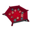 2-Pack Dice Tray PU Leather Dice Trays Portable Folding Hexagon