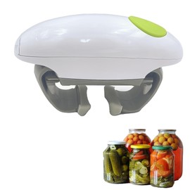 Electric Can Opener, Electric Can Opener for Weak HandsKitchen Bottle Opener for Different Sizes of JarsBottle Opener for Arthritic Hands Kitchen Gadget Gift (White)