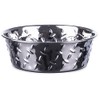 Loving Pets Diamond Plated Dog Bowl with Non-Skid Bottom, 1-Quart,