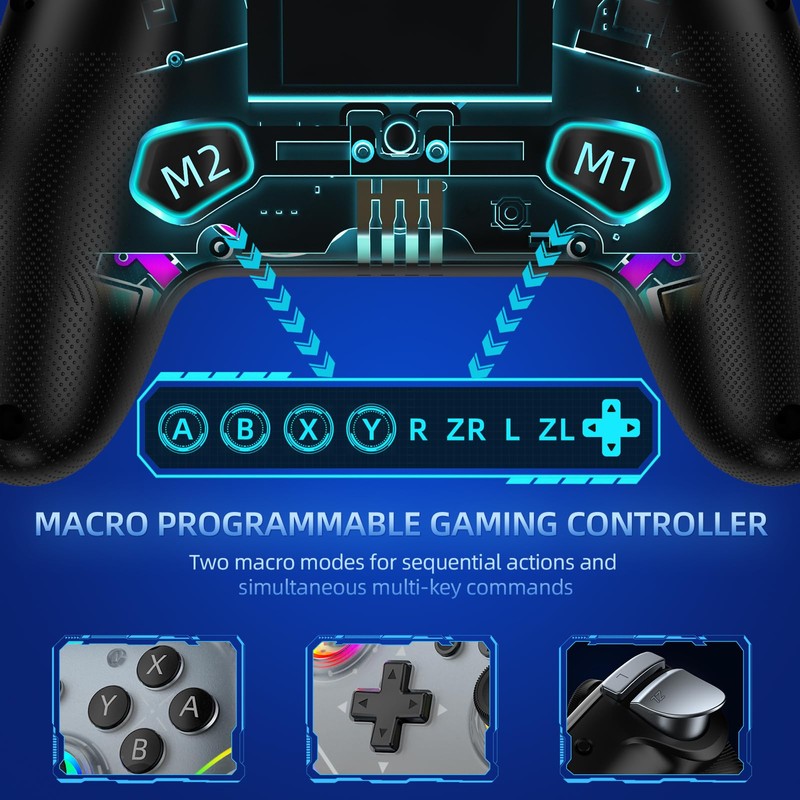 EJGAME Wireless Controller Compatible with Switch/Switch 2/Windows PC/Steam Deck/Android, Switch