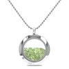 Starborn Peridot Gemstone Stainless Steel Window Pendant