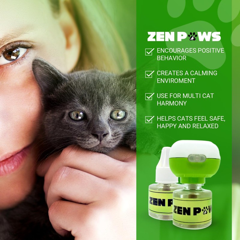 Zenpaws Upgraded No Scent - Diffuser Cat Relaxant Refill -