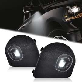 CHEDA Mirror Puddle Lights,Compatible with 2010-2018 Dodge Ram 1500 2500 3500/ Ram 4500 5500 2011-2018 Right & Left Side Lights Halogen Clear