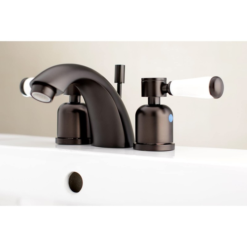 Kingston Brass KB8951DPL Paris Mini-Widespread Bathroom Faucet, Polished Chrome