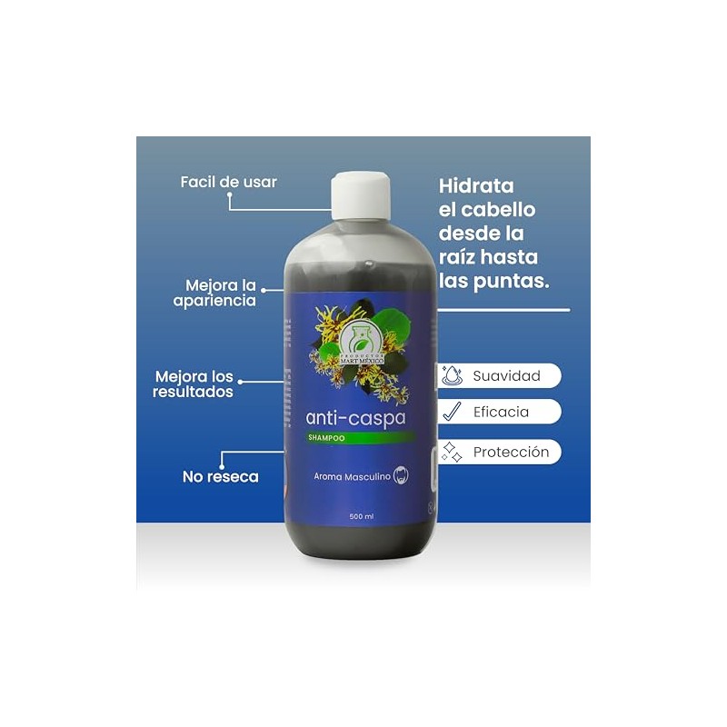 Shampoo Anti-Caspa Para Hombre 500 Ml Productos Mart Mexico