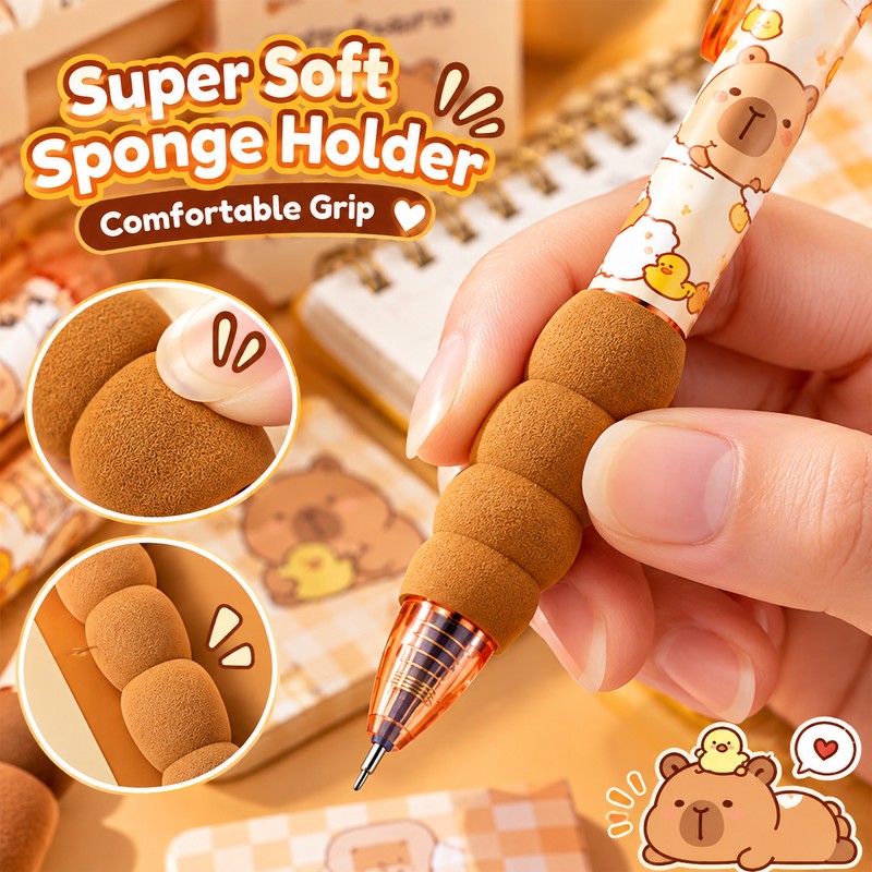 Capybara Erasable Gel Pens for Writing – Cute 0.5mm Refillable