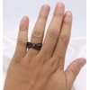 Wedding Ring Set His Hers Couples Matching Rings Women's Black