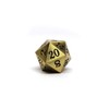 Metal D20 Single Dice - Legendary Metal Design with Signature