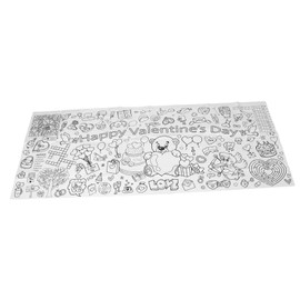 KOMBIUDA Valentines Day Kids Giant Coloring Tablecloth Kids Graffiti Scroll Thick Paper Drawing Paper Roll for Toddlers