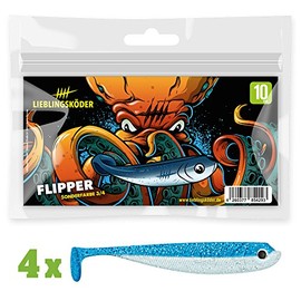 Lieblingsköder Rubber Fishing Bait for Perch Zander Pike 10 cm, Pack of 4, 10cm