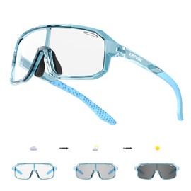 KAPVOE Kids Photochromic Sunglasses - Ages 6-14 Youth Baseball Sunglasses, UV400 TR90 Frame, Boys Girls Small Sports Eyewear, Tennis Goggles and Child Clear Cycling Glasses Transparent Glasses 12