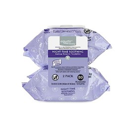 Equate Pre-Moistened Night-Time Soothing Makeup Remover Towelettes, 80 Ct, 2 Pk