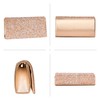 Larcenciel Rose Gold Clutch Bag, Sparkling rhinestones, Contemporary