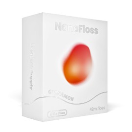 Something Nice NanoFloss Threader for Teeth, Vegan Dental Floss Thread, nHAP1000D Polyester Fiber Waxed with Nano Hydroxyapatite for Enamel Care Kid Friendly, Cinnamon Flavored, 42M