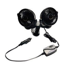 Professional EZ Travel Collection 12 Volt Dual Head Fan (Fully Adjustable)