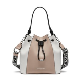 Karl Lagerfeld Paris Adele Bucket Bag, Shell/White