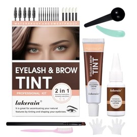 Eyebrow & Eyelash Color Kit, 26 Pcs 20ml Professional Eye Brow Eye Lash Coloring Set Lasts 6 Weeks Instant Safe Easy to Use for Salon Home…