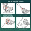 SUCCFLY Premium Oyster Shucking Knife，Stainless Steel Oyster Shucker Tool，Sturdy &
