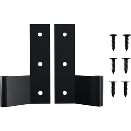 SteelTek Flat Hinge with 1/2" Offset (Sold as Pair), 304 Stainless Steel, Powder Coated Black