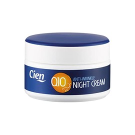 Cien Anti-Wrinkle Cream Night Cream 50 ml with Q10, Hyaluronic Acid and Vitamin E for Required Skin