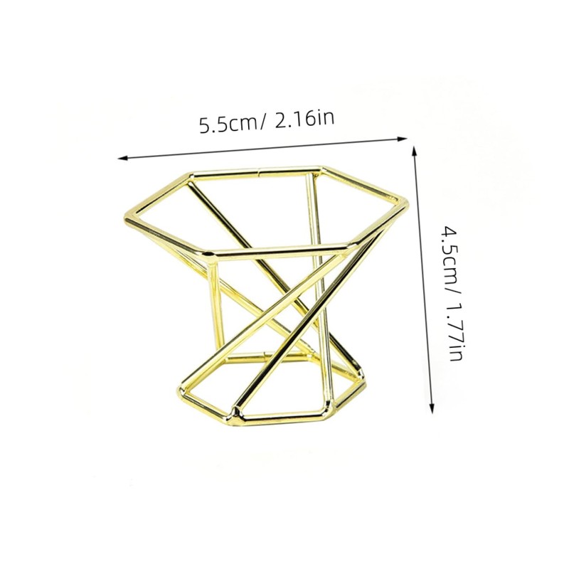 FRCOLOR Stylish Powder Puff Stand 2pcs Stainless Steel Holder Bracket