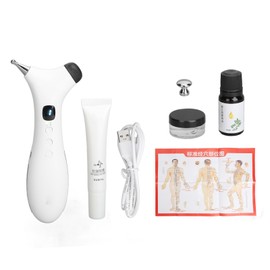 Electric Heating Acupoint Pen Microfrequency Vibration Dual Head Pulse Reduce Pain Meridians Massage Pen