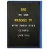 Brainbox Candy Funny Father's Day Card - Eyes Closed TV