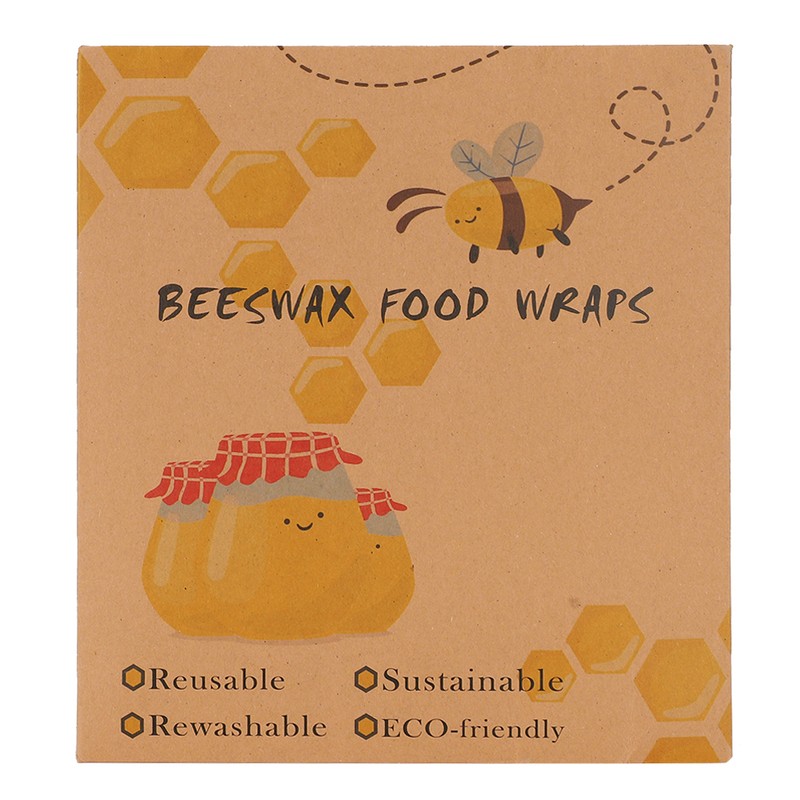 Recyclable Reusable Beeswax Seal Food Fresh Keeping Cloth with Mesh