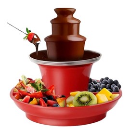 Yosoo Health Gear Fuente de chocolate, máquina de fuente de fondue de chocolate, fondue de chocolate desmontable de 3 niveles para noche de juegos de 