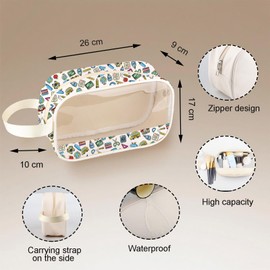 TGBJE Educational Assistant Makeup Bag EA Appreciation Gift Educational Aide Gift Teaching Assistant Clear Cosmetic Bag Educator Gifts (C EA Mb)