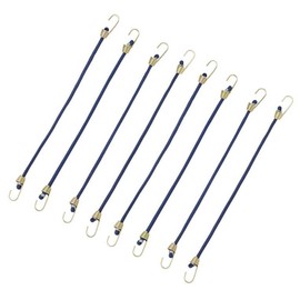 Captain Stag UZ-13162 Mini Stretch Cord, Camping Equipment, 1.1 x 0.2 inches (27 x 4 mm), Set of 8, Includes 2 Hooks