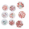 BIUDECO Wood Pulp Nail Art Stickers Christmas Themed Decorations for