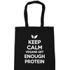 Hippowarehouse Keep calm vegans get enough protein Tote Shopping Gym