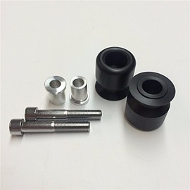 SMT-Black Swingarm Spools with 10mm thread Compatible With Kawasaki Ninja Z1000 ER-6N EX250F EX650 ZRX1100 ZRX1200/R ZZR 600 ER-6N EX250F Yamaha FZR 1000 FZR 400 FZR600R YZF1000 YZF750R [B013T6MU22]