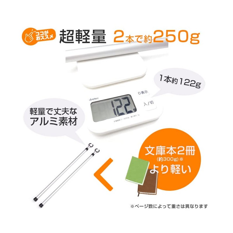 Tennis Idiot Ultralight Portable Singles Pole "Pota Stick" Pair of