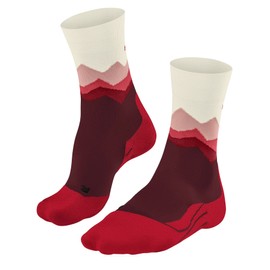 FALKE Women's TK2 Explore W So Wool Thick Anti-Blister 1 Pair Hiking Socks, Red Merlot 8117 Crest-O, 2.5-3.5
