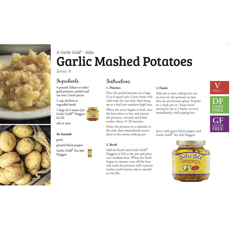 Garlic Gold Toasted Granules in Extra Virgin Olive Oil, USDA