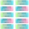 Eterspr 10 x Jelly Colouring Pencil Eraser, Gradient Jelly Eraser,