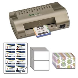 10 ID Card Kit with ML450T Laminator, Teslin ID Paper, Butterfly Pouches, and Holograms for Laser Printers