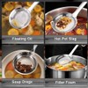 2PCS Stainless Steel Fine Mesh Strainer,Fat Skimmer Spoon Fine Mesh,2