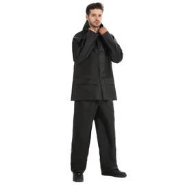 Ultra-Lite - Traje de lluvia para hombre y mujer, duradero, protector de lluvia, impermeable, para la lluvia, equipo para la agricultura, senderismo, Blcak, 3X-Large