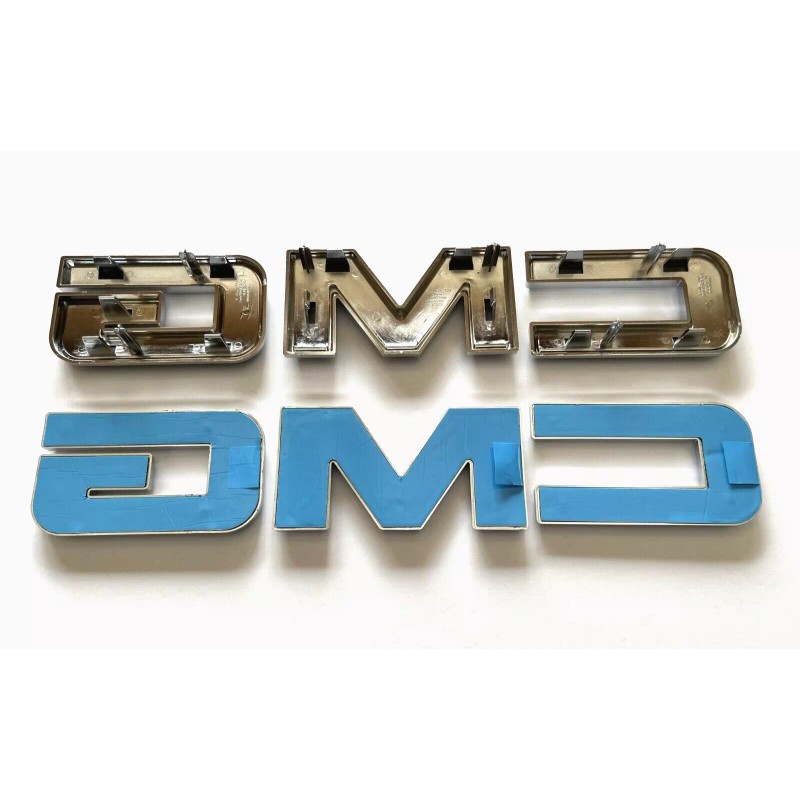 GMC Front & Rear Emblem Chrome Black Fit For 2019-23