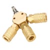 Quick coupling Air Gas Pneumatic T Shape Three Way Tee