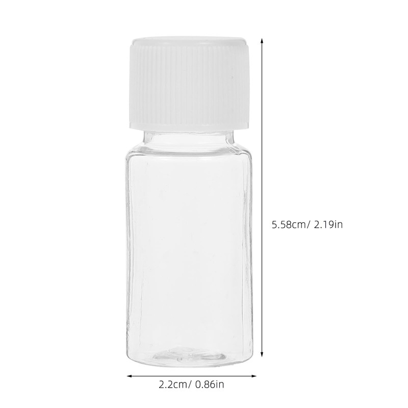 25pcs 10ml Sample Bottles Refillable Plastic Transparent Lotion Bottles Shower