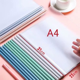 Clear File Storage Holder, Large Capacity Set, A4 Rail, Slide File, Slide Bar, Folder, Clear, Mixed Color, 10 Books, 0.4 inches (1.0 cm) Wide, Business Folder, Meetings, Office, Seminars, Storage, MOMI