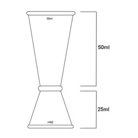 BDHI 1pc 25ml & 50ml Double Sided Spirit Thimble Measure Cocktail Mixing Cocktail Spirit Measur Premium, Luxury, Home Bar Accessories(Y318-1)
